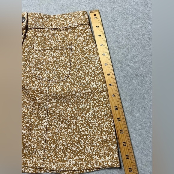 Kendall & Kylie Skirt Womens 25 Front Button Up Pocket Denim Mini Carmel - Picture 6 of 7